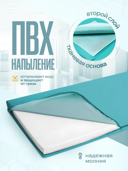 Medicopro Непромокаемый наматрасник на молнии 200х90х10 Медицинский, 90x10, фото 2