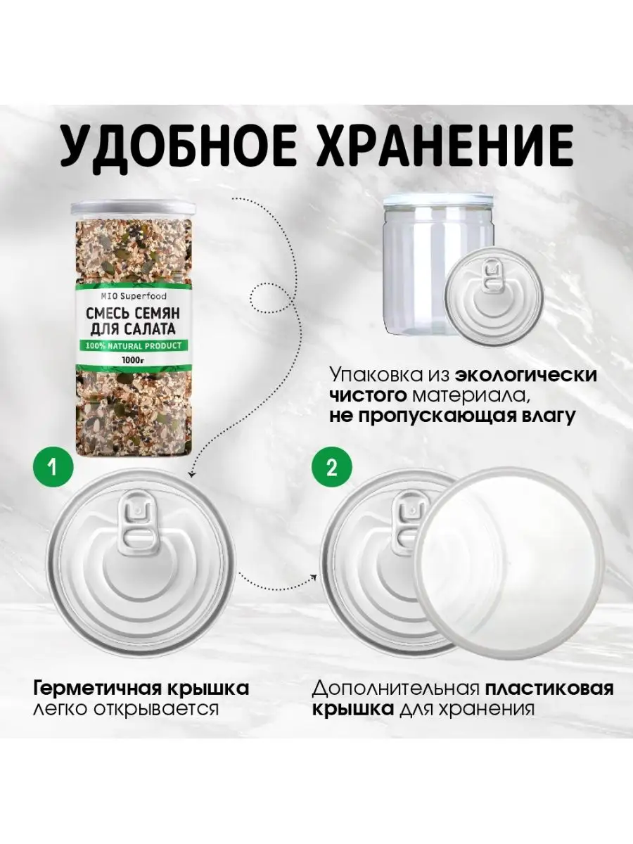 Смесь семян для салатов и выпечки 1 кг Miosuperfood Миофарм 146332698  купить за 454 ₽ в интернет-магазине Wildberries