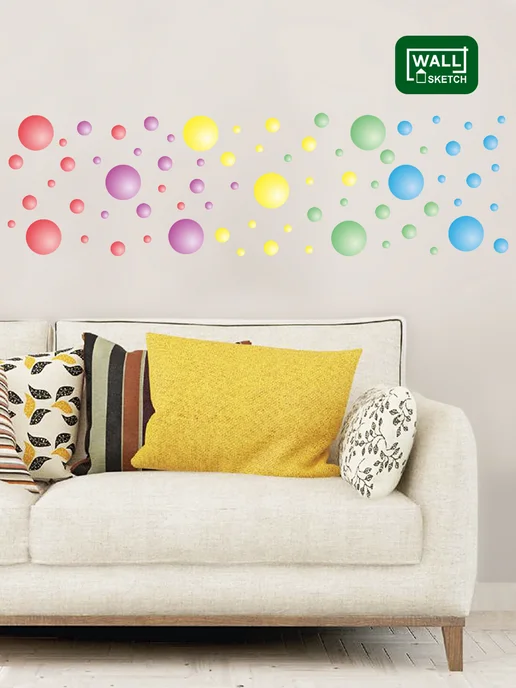 WALL SKETCH Интерьерные наклейки на стену детские для декора, синий, фото 3