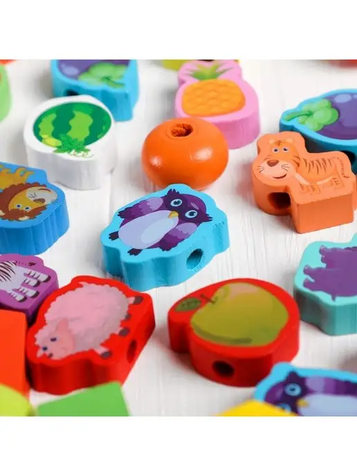 Funny Toys Шнуровка "Учимся считать", 50 элементов, вариант, фото 3