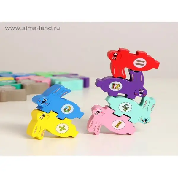 Развивающая игра балансир "Зайчики" 20,5х17,5х3,5 см