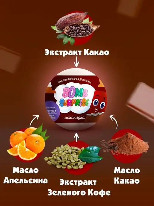 Fito cosmetic Бомбочка для ванны детская с игрушкой сюрпризом, 115 гр, 115 г, фото 3