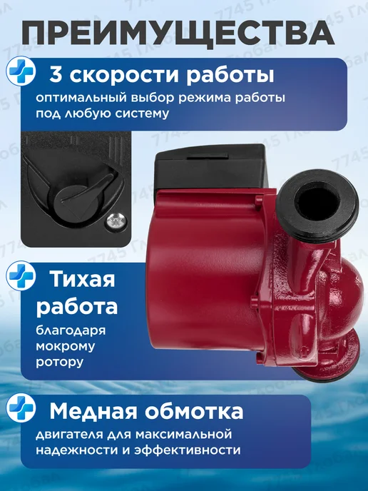 A&P Насос циркуляционный для отопления Titan-RS25-40-180, вариант, фото 3