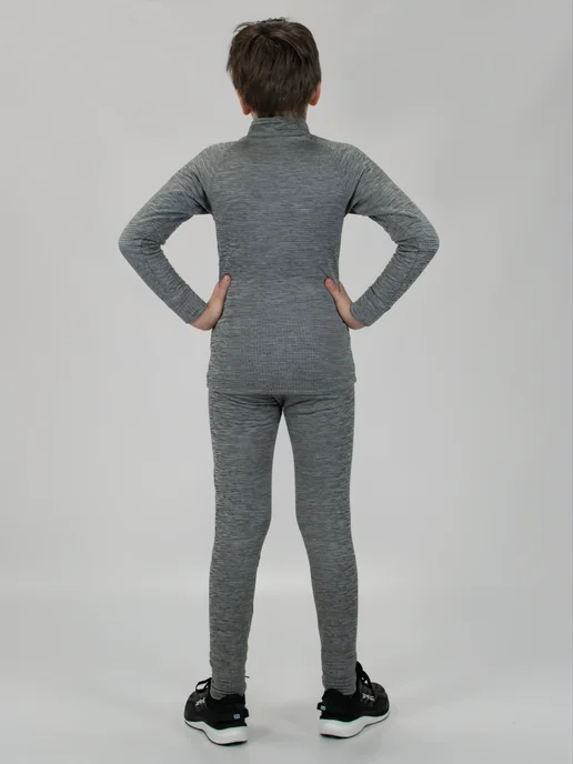 NoName Термолонгслив ALASKA SHIRT LIGHT GREY JR для детей, серый, фото 4