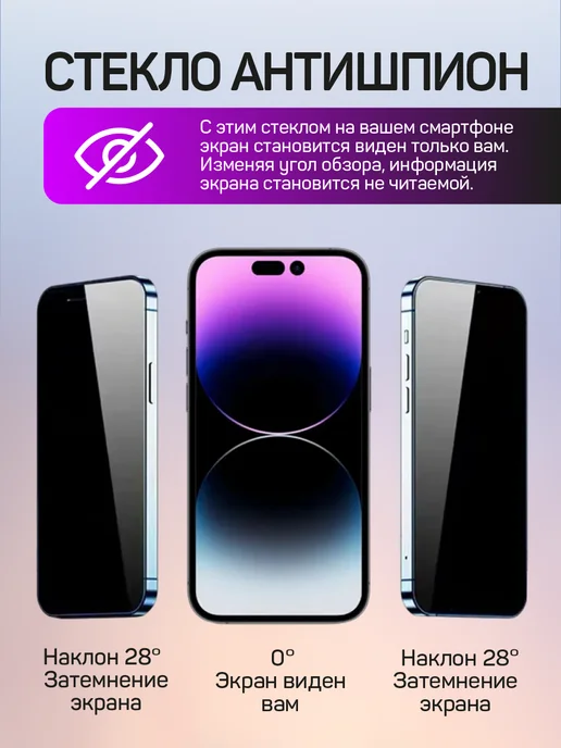 PERFEO Защитное стекло на Xiaomi Redmi note 10S 11S 12S антишпион, 3 шт, фото 2