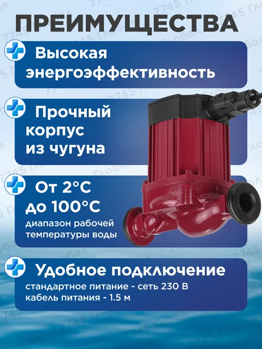 A&P Насос циркуляционный для воды и отопления WISE-25 40-180, вариант, фото 5