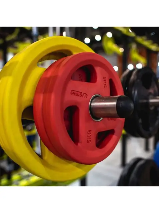 PROFI FIT Блин для штанги и гантелей, обрезиненный, 15кг, 51мм, 1,25 кг, 2 шт, фото 7