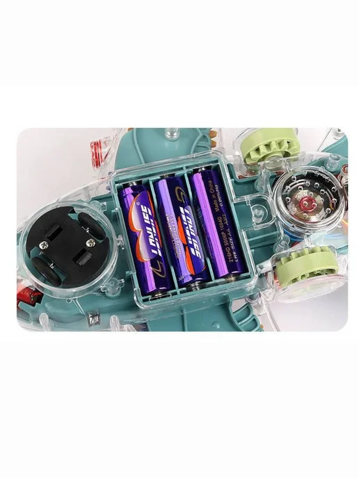 MirToys Интерактивный самолет светящийся с шестеренками, белый, фото 4