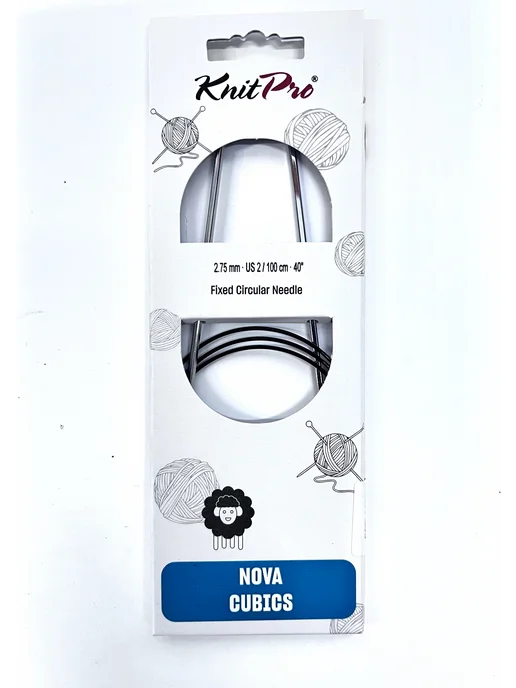 Knit pro Спицы круговые Nova cubics 100см, серый, фото 5