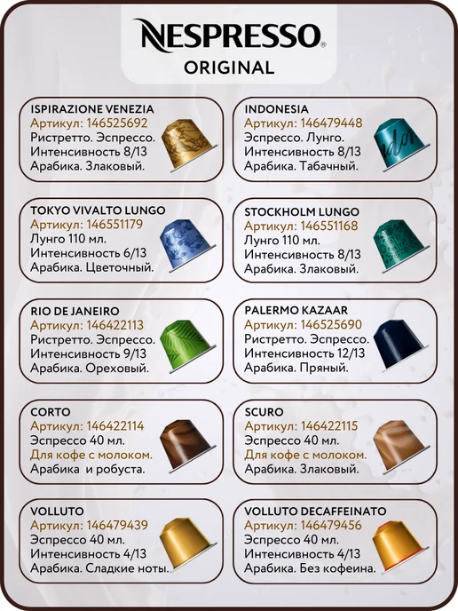 Nespresso Кофе капсулы для кофемашины Original VOLLUTO, вариант, фото 6