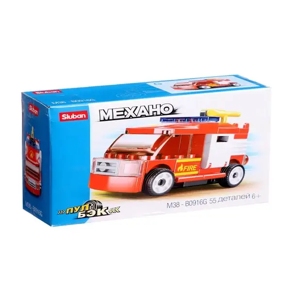 Конструктор инерционный Механо "Пожарная", 55 деталей