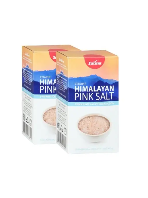 Salina Соль пищевая розовая 500 гр, 2 шт, 500 г, 2 шт