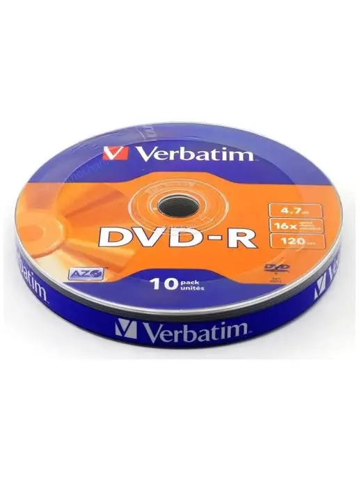 Verbatim Диск DVD-R 4.7Gb 16x bulk 10шт, 4,7 ГБ, 10 шт