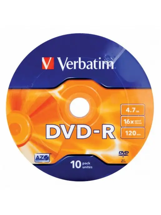 Verbatim Диск DVD-R 4.7Gb 16x bulk 10шт, 4,7 ГБ, 10 шт, фото 3