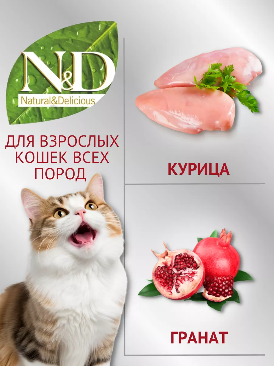 Сухой корм для кошек Фармина Прайм курица гранат 300г FARMINA 146516364  купить в интернет-магазине Wildberries