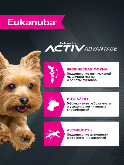 Сухой корм Eukanuba для собак, взрослые, мелкие, курица, 1,5 кг, фото 2