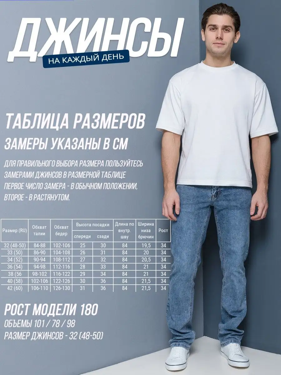 GOD BARON jeans Джинсы мужские прямые голубые