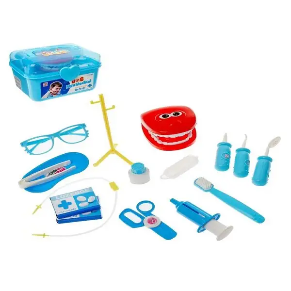 Набор стоматолога Лечим зубки в чемодане, цвета МИКС