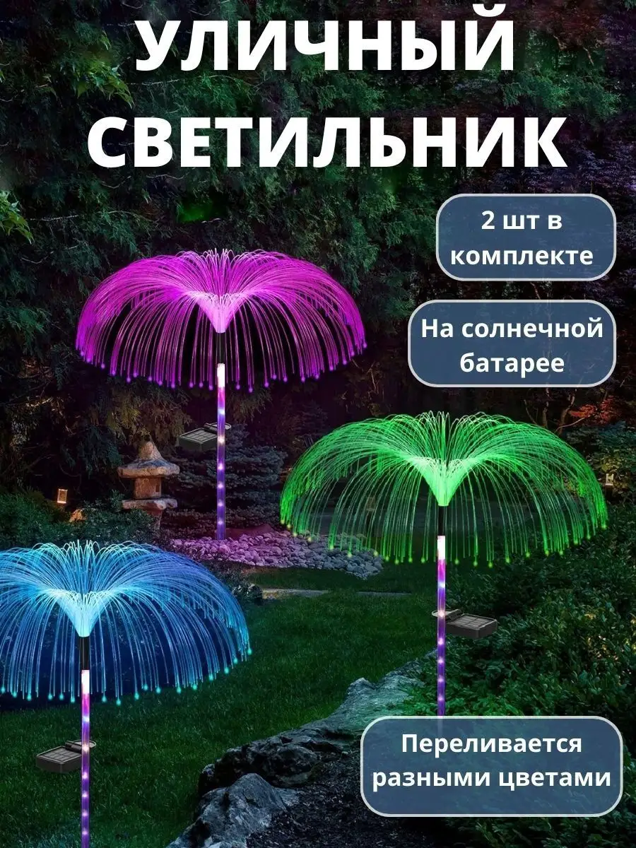 Садовый светильник на солнечной батарее Light decor 146559721 купить за 722  ₽ в интернет-магазине Wildberries