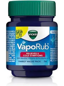 Мазь от кашля, для снятия боли, простуды, с 2-х лет, 25 ml VICKS 146586347 купить за 1 584 ₽ в интернет-магазине Wildberries