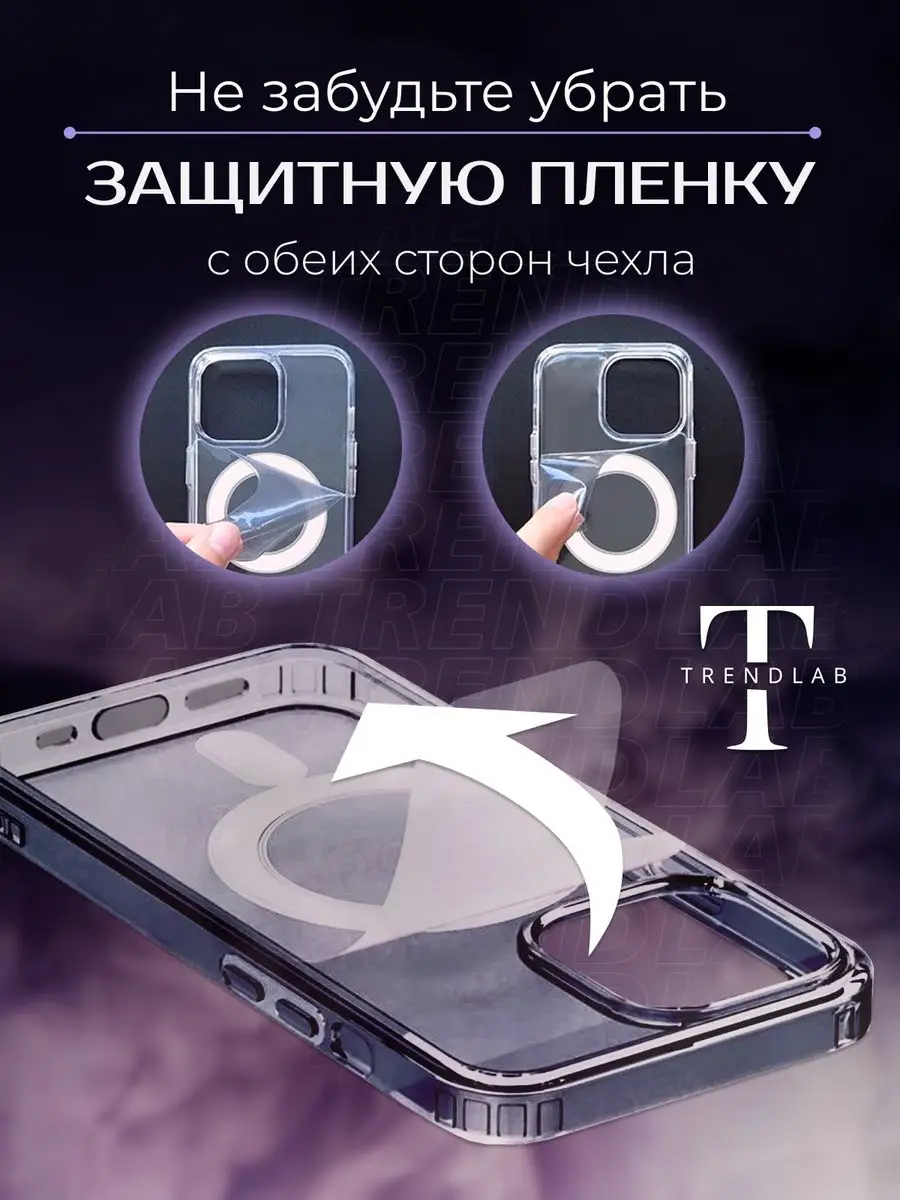 Чехол на iPhone 14 Pro Max Прозрачный MagSafe TrendLab 146594408 купить за  300 ₽ в интернет-магазине Wildberries