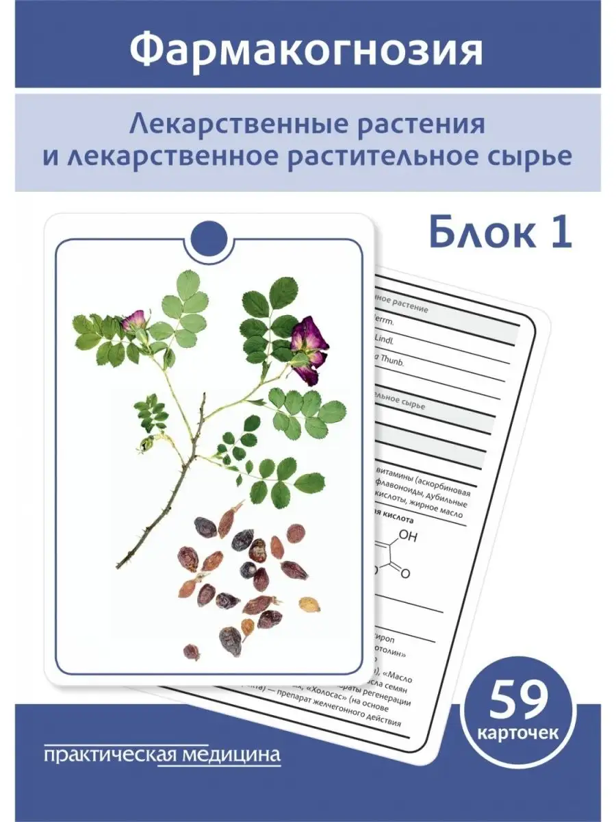 Фармакогнозия. Блок 1 (59 карточек). Лекарственные растения