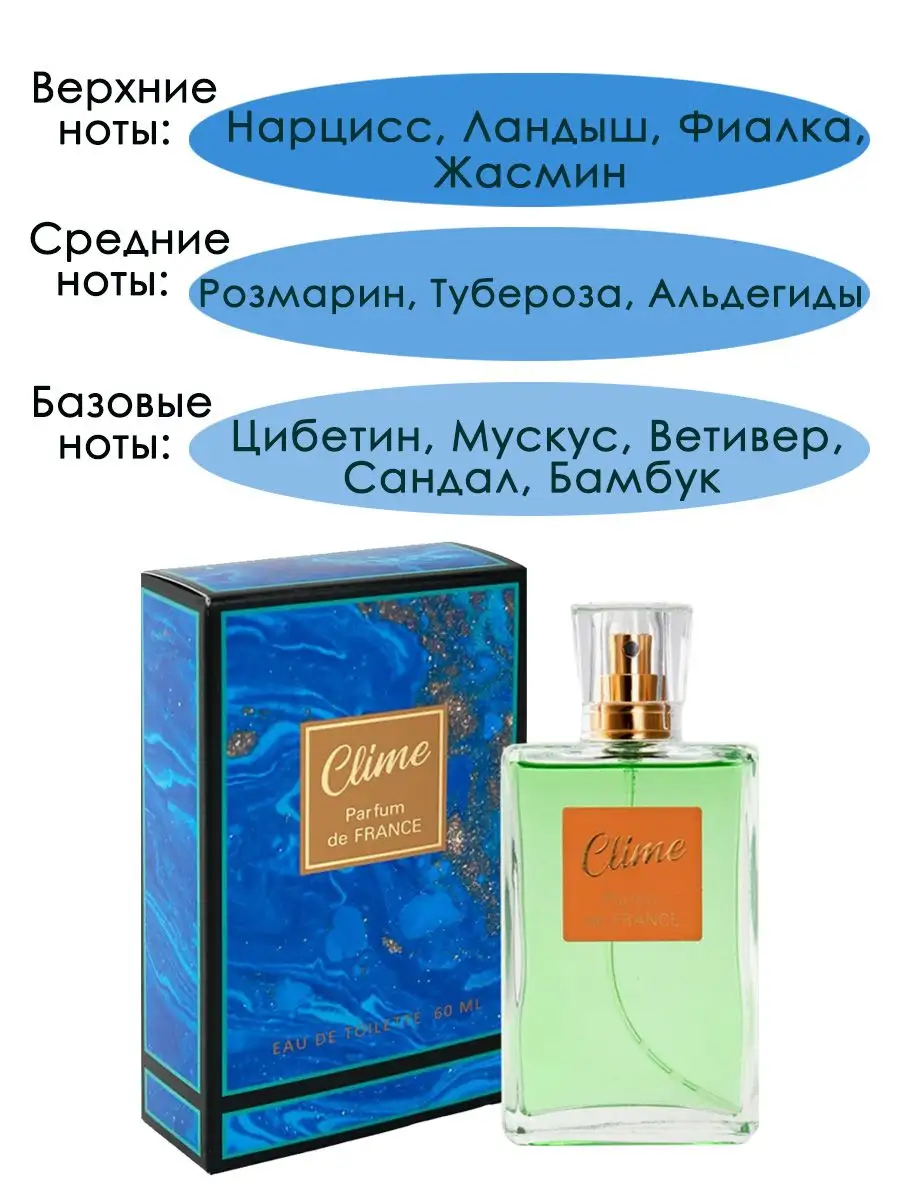 Туалетная вода Parfum De France Clime 60мл Дельта Парфюм 146707508 купить  за 402 ₽ в интернет-магазине Wildberries