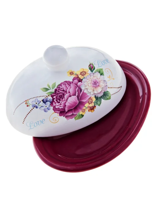 Масленка с крышкой овальная - фото 14