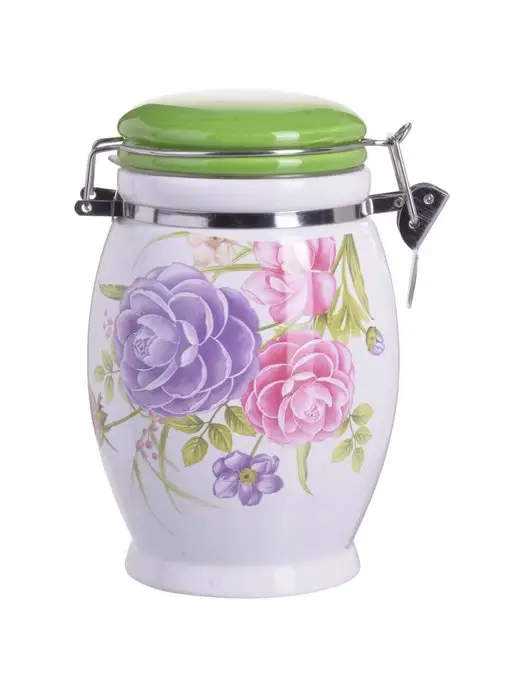 Банка для сыпучих продуктов керамика с крышкой 930 мл - фото 6