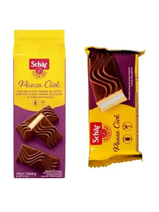 Dr. Schar Пирожное бисквитное Pausa ciok, без глютена, 10 шт по 35г, 10 шт, 35 г, фото 2