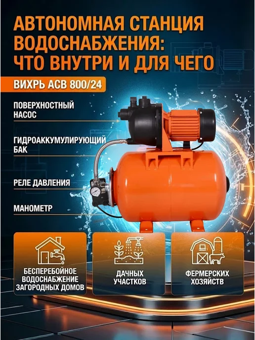 Насосная станция для воды для дома автоматическая — фото 2