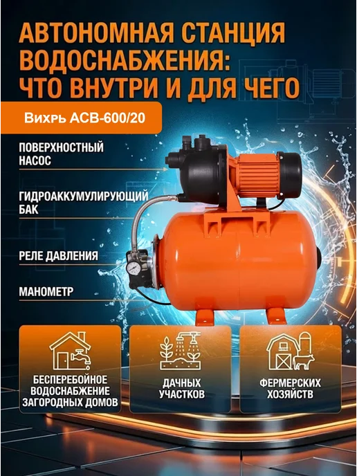 Насосная станция для воды для дома автоматическая — фото 4