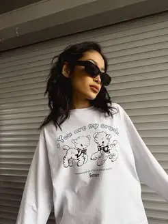 Лонгслив оверсайз с принтом Setner 146834173 купить за 941 ₽ в