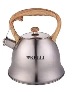 Металлический чайник со свистком 3л Kelli (KL-4524) Kelli 146855476 купить за 1 259 ₽ в интернет-магазине Wildberries