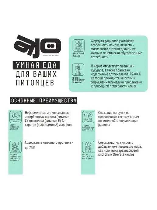Сухой корм AJO Кошек Контроль для собак, взрослые, стерилизованные, 1,6 кг, фото 5