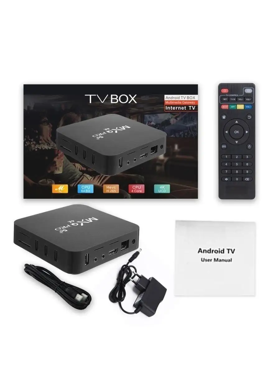 ТВ приставка, смарт ТВ, медиаплеер, TV box smart TV android RAMqwerS  146874492 купить в интернет-магазине Wildberries