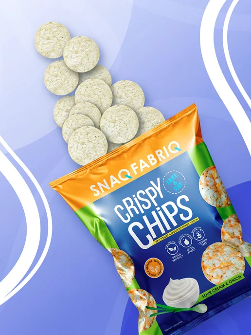 SNAQ FABRIQ Чипсы цельнозерновые сметана и зеленый лук, 4 шт х 50 г, 4 шт, 50 г, фото 4