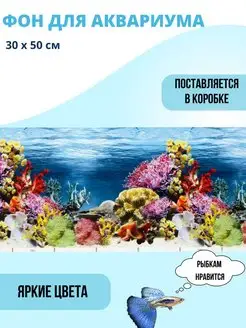 Фон для аквариума 30х50см 146949082 купить за 170 ₽ в интернет-магазине Wildberries