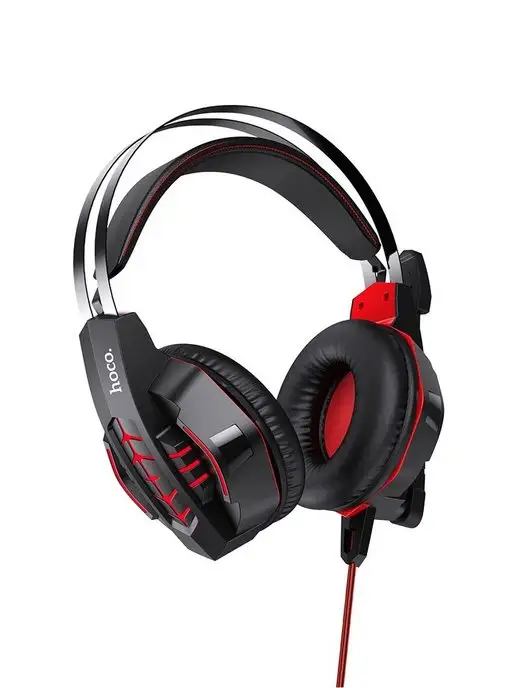 HOCO Наушники W102 игровые проводные с микрофоном, черный, фото 2