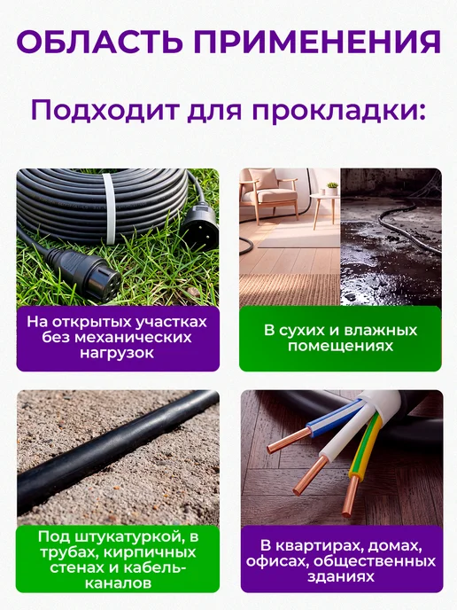 КОНКОРД Кабель силовой 3x2,5 ВВГ-нг(А)-LS бухта 100 м ГОСТ, вариант, фото 4