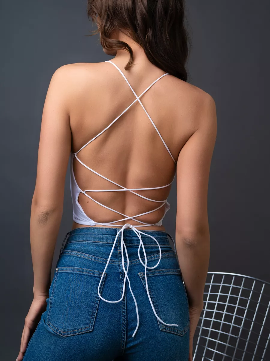 LILAC OPEN BACK CROP TOP