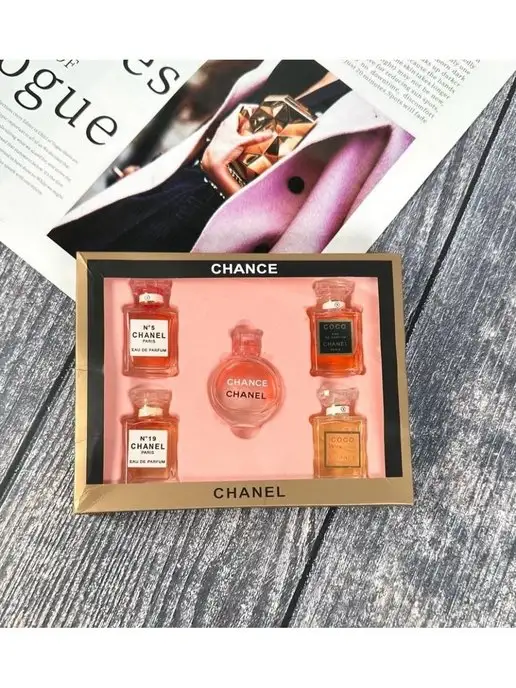 Подарочный набор Шанель 5в1 набор для духов Chanel 5в1, вариант, фото 2