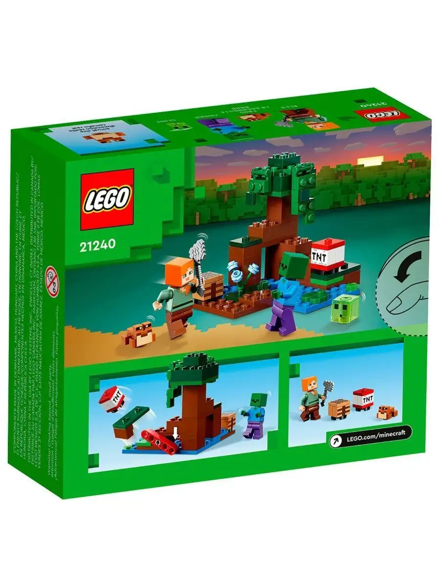 Конструктор LEGO Minecraft Болотное Приключение 21240 LEGO 147206679 купить  за 1 419 ₽ в интернет-магазине Wildberries