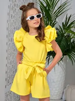 Нарядный костюм с шортами летний праздничный для девочки LEMADA BRAND 147242164 купить за 2 229 ₽ в интернет-магазине Wildberries