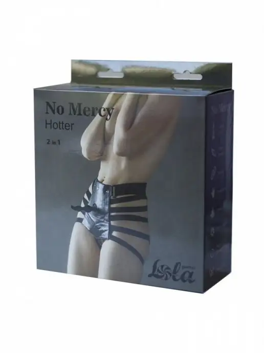 lola games Страпон-трусики с анальным стимулятором No Mercy Hotter M L, черный, фото 4