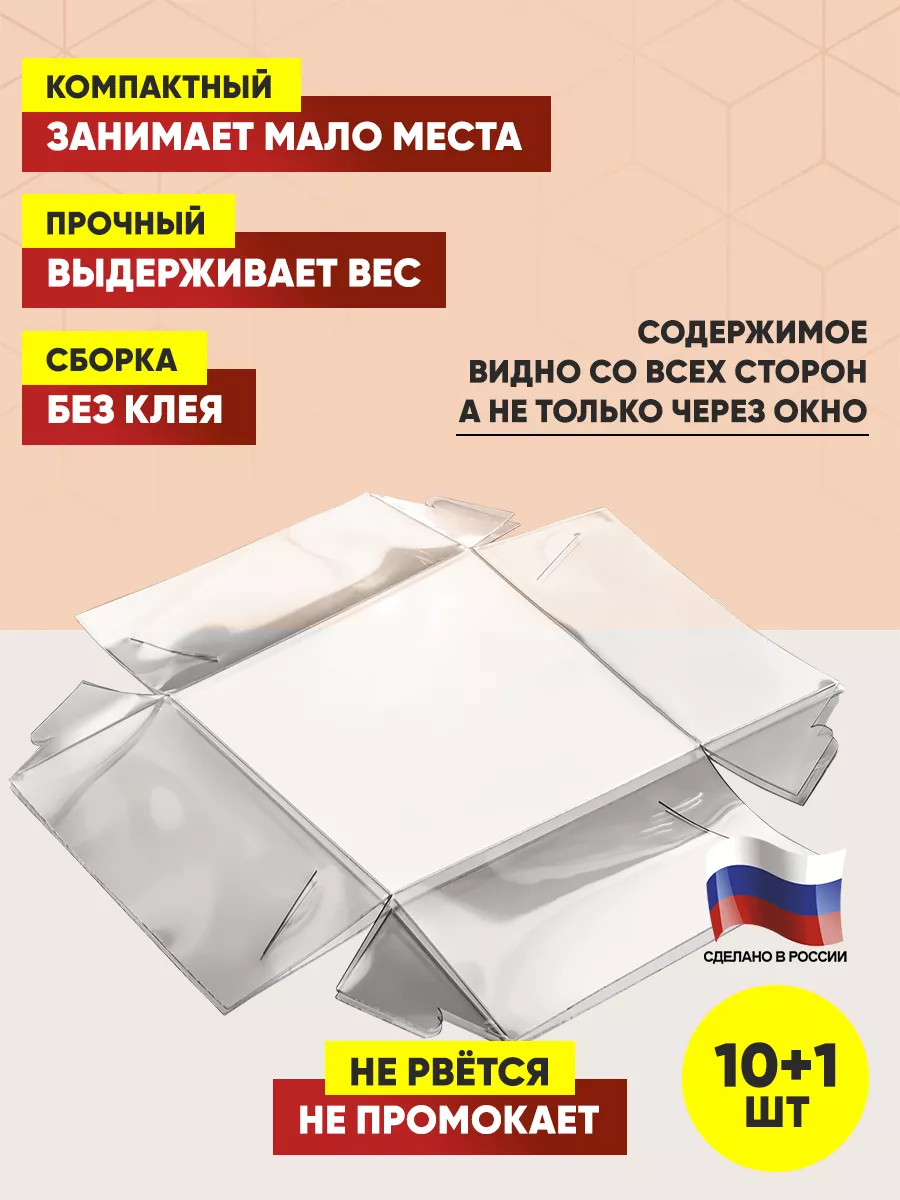 Коробка для подарка пластиковая прозрачная окошко БЛИСТЕР-УПАКОВКА  147304294 купить за 835 ₽ в интернет-магазине Wildberries