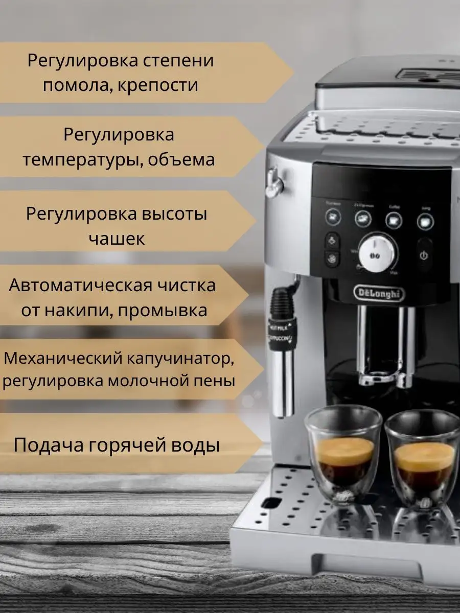 Кофемашина автоматическая зерновая эспрессо с капучинатором Delonghi  147322011 купить в интернет-магазине Wildberries