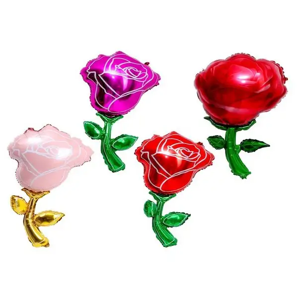 Воздушный шар фольгированный 28" "Роза" набор 5 штук
