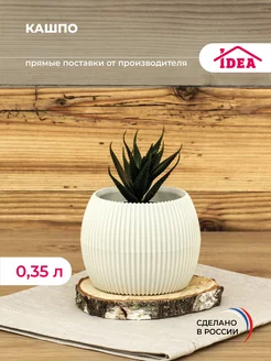 Кашпо для цветов и суккулентов, горшок 0,35л Idea 147332931 купить за 216 ₽ в интернет-магазине Wildberries