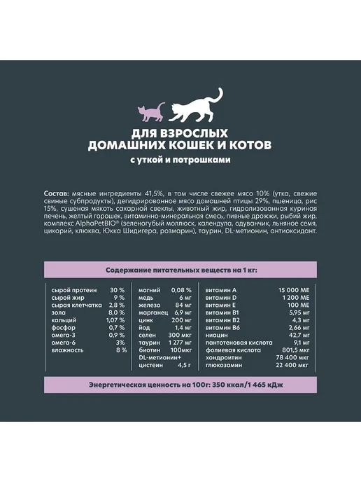 Сухой корм AlphaPet Кошек Wow для собак, утка, 7 кг, фото 3